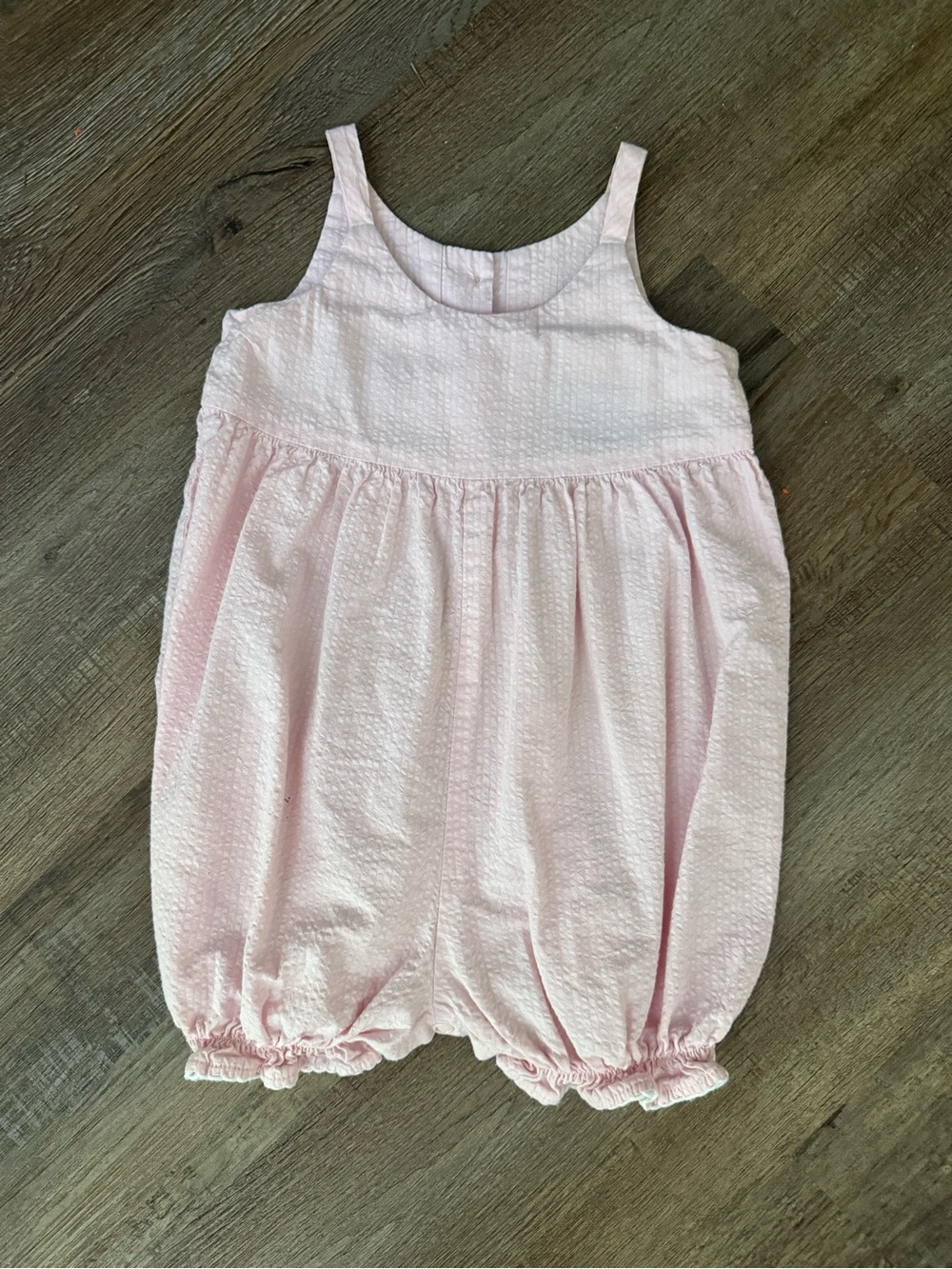 Light Pink Seersucker Bubble Romper - 18 month
